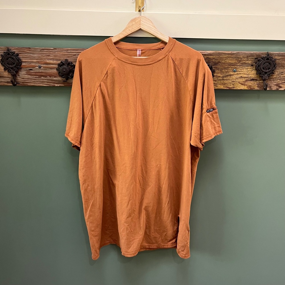Free People Movement Womens Terracotta Orange Raglan Sleeve Tee OB1915921 S